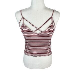 Charlotte Russe Red Striped Tank Size XS